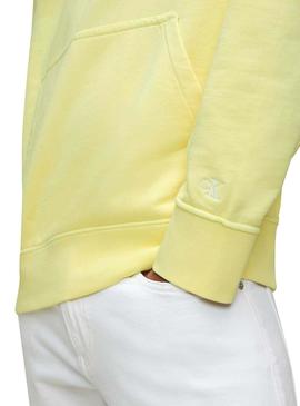 Sudadera Calvin Klein Chest Logo H Amarillo Hombre