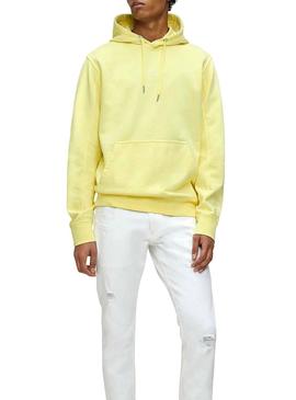 Sudadera Calvin Klein Chest Logo H Amarillo Hombre