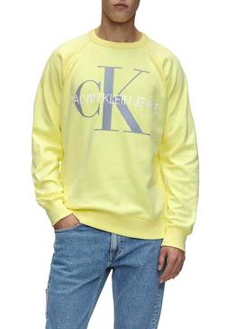 Sudadera Calvin Klein Vegetable Monogram Amarillo 