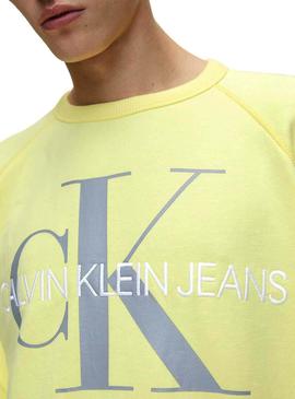 Sudadera Calvin Klein Vegetable Monogram Amarillo 