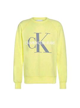 Sudadera Calvin Klein Vegetable Monogram Amarillo 