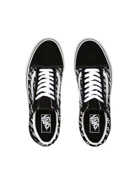 Zapatillas Vans Old Skool Logo Repeat Negro Hombre