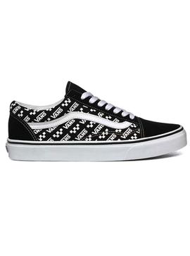 Zapatillas Vans Old Skool Logo Repeat Negro Hombre