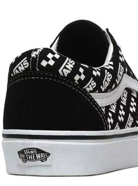 Zapatillas Vans Old Skool Logo Repeat Negro Hombre