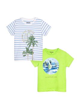 Camisetas Mayoral Windsurf Verde para Niño