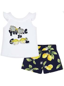 Conjunto Mayoral Lemon Blanco para Niña