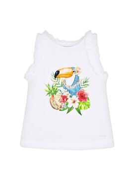 Camiseta Mayoral Tucan Blanco para Niña