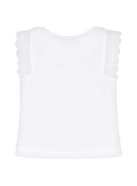 Camiseta Mayoral Espadrille Blanca para Niña
