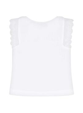 Camiseta Mayoral Espadrille Blanca para Niña