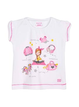 Camiseta Mayoral Yoga Blanco para Niña