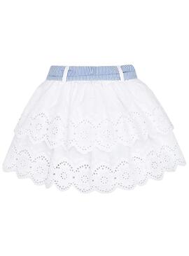 Falda Mayoral Openwork Blanco para Niña