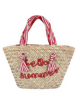 Bolso Mayoral Rafia Rojo para Niña