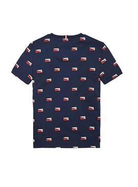 Camiseta Tommy Hilfiger Shields Azul para Niño