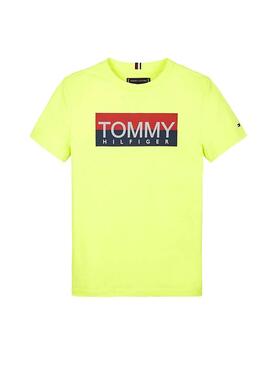 Camiseta Tommy Hilfiger Refelctive Verde para Niño