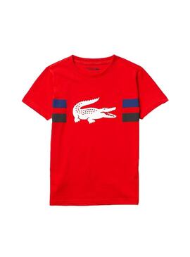 Camiseta Lacoste Croco Rojo para Niño
