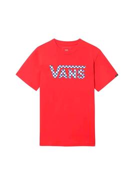 Camiseta Vans Fill Rojo para Niño