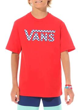 Camiseta Vans Fill Rojo para Niño