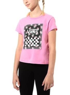 Camiseta Vans Boxed Rosa para Niña