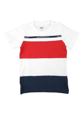 Camiseta Levis Striped Blanco para Niño
