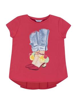 Camiseta Mayoral Heels Rosa para Niña