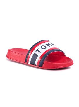 Chanclas Tommy Hilfiger Letter Rojo para Niño