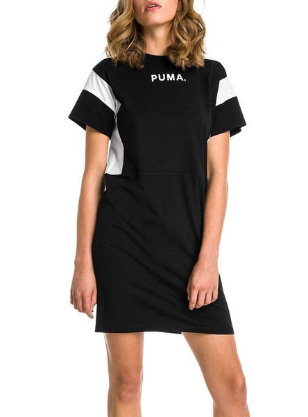 vestido negro puma