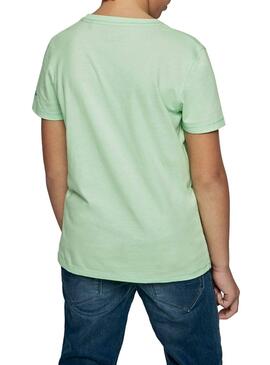 Camiseta Pepe Jeans Abadie Verde para Niño