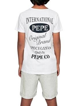 Camiseta Pepe Jeans Beltran Blanco para Niño