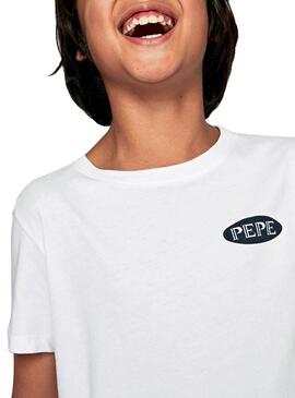 Camiseta Pepe Jeans Beltran Blanco para Niño