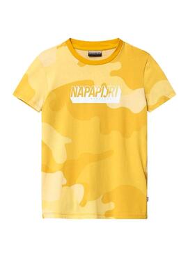 Camiseta Napapijri Sen Amarillo para Niño