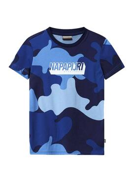 Camiseta Napapijri Sen Azul para Niño