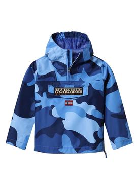 Cazadora Napapijri Rainforest Camo Azul para Niño