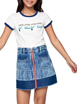 Camiseta Pepe Jeans Magnolia Blanco para Niña