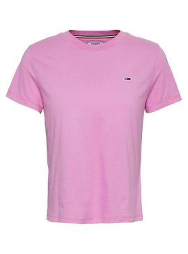 Camiseta Tommy Jeans Classics Rosa Para Mujer