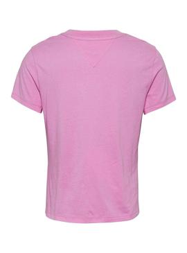 Camiseta Tommy Jeans Classics Rosa Para Mujer