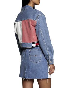 Cazadora Vaquera Tommy Jeans Bandera Para Mujer