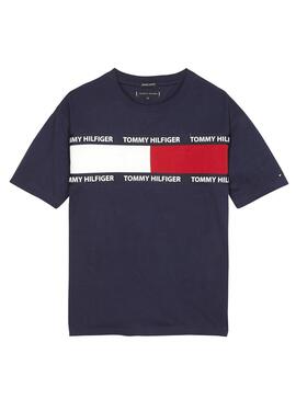 Camiseta Tommy Hilfiger U-Flag Marino Niño y Niña