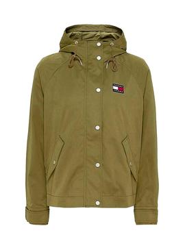 Chaqueta Tommy Jeans Logo Verde Para Mujer