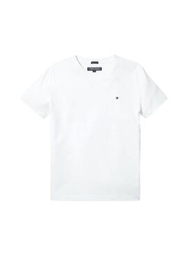 Camiseta Tommy Hilfiger V- Neck Blanco