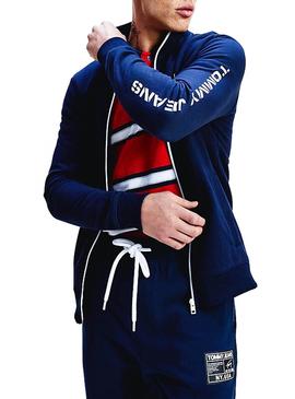 Chaqueta Tommy Jeans Essential Track Marino Hombre