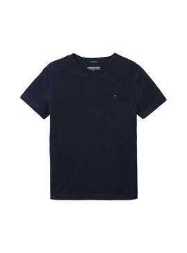 Camiseta Tommy Hilfiger V- Neck Azul Marino 