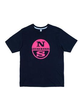 Camiseta North Sails Logo Azul Marino para Hombre