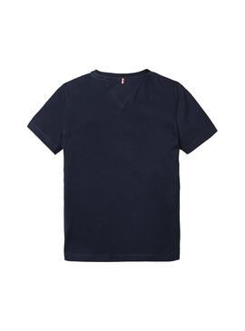 Camiseta Tommy Hilfiger V- Neck Azul Marino 