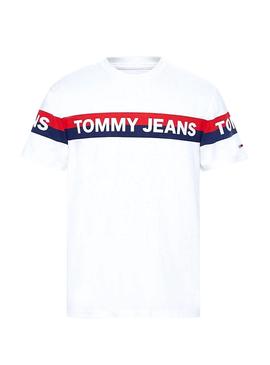 Camiseta Tommy Jeans Double Stripe Blanco