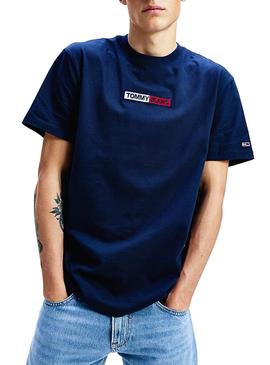 Camiseta Tommy Jeans Embroidered Azul para Hombre