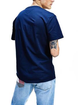 Camiseta Tommy Jeans Embroidered Azul para Hombre