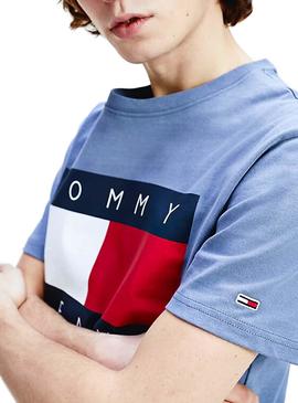 Camiseta Tommy Jeans Big Flag Azul Hombre