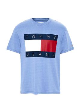 Camiseta Tommy Jeans Big Flag Azul Hombre