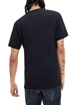 Camiseta Tommy Jeans Small Logo Negro para Hombre