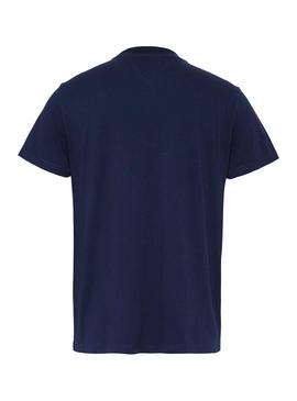 Camiseta Tommy Jeans Chest Stripe Azul para Hombre